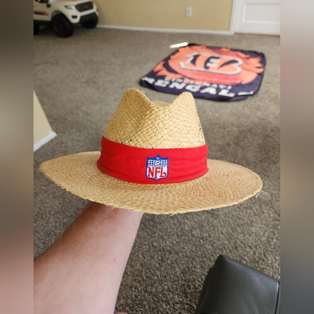 Sahara NFL Straw Hat Men's One Size Larry Bird Autograph